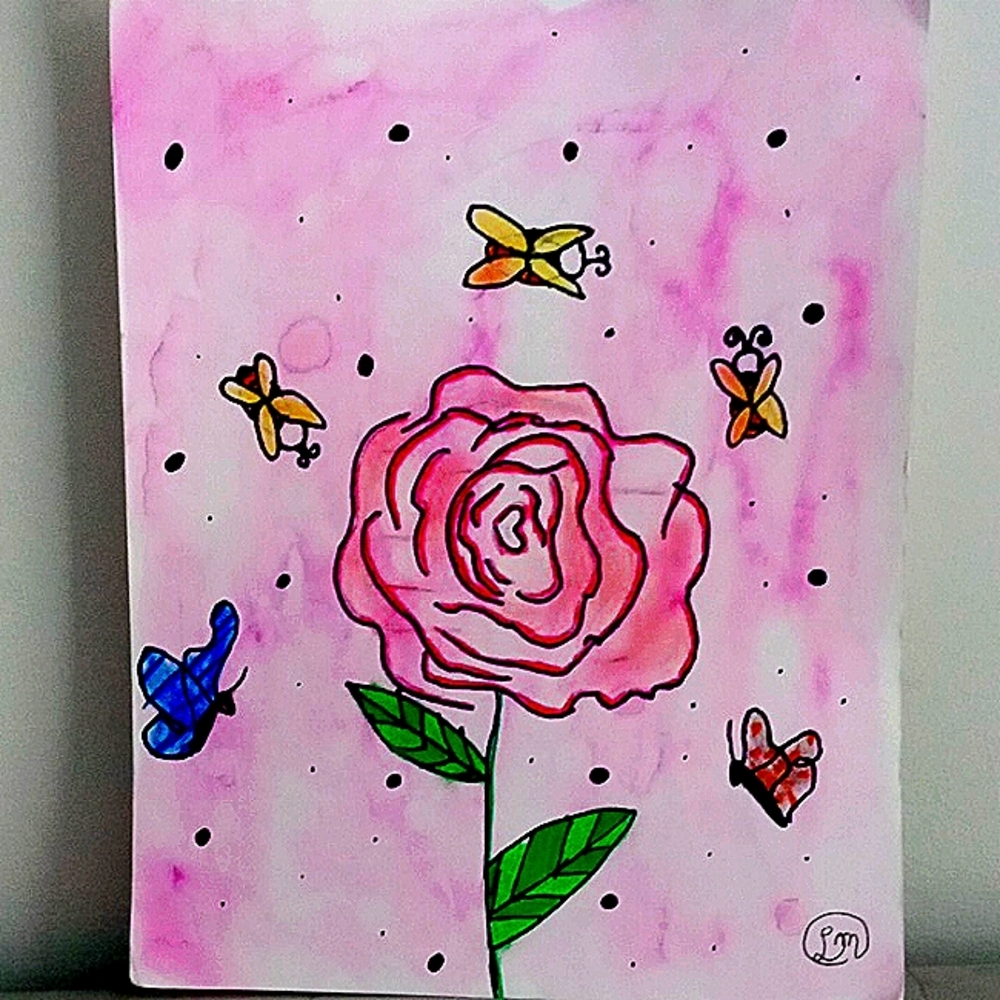 Art work (the rose blooms)